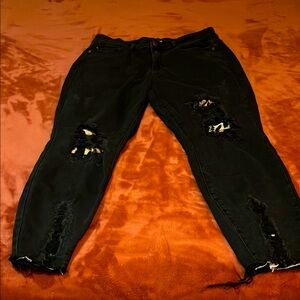 Distressed Black Jeans for Women